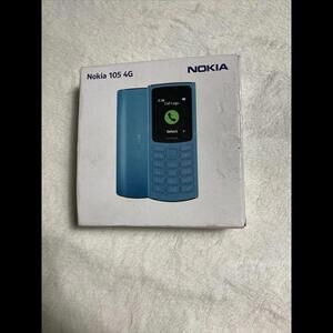 Nokia 105 4G Cell Phone Blue Unlocked  MP3 Wireless FM Radio Flashlight